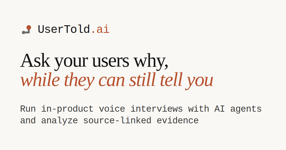 UserTold.ai screenshot 1